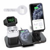 Picture of Wireless Charger Stand, CEREECOO 4 in 1 Wireless Charging Station Dock Compatible with iPhone Series12/11/11pro/Xr/Xs/X/Max/8/8Plus Apple Watch6/5/4/3 AirPods Pro/1/2(iWatch Charger Required)