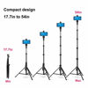 Picture of Phone Tripod Stand Selfie Stick 54 Inch Portable Aluminum Alloy with Wireless Remote Shutter Compatible with iPhone 12 11 pro Xs Max Xr X 8 7 6 Plus, Android Samsung Galaxy Smartphone Tripod
