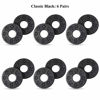 Picture of 12 Pieces Guitar Strap Locks Silicone Strap Locks Rubber Guitar Strap Blocks Guitar Protector (Black)