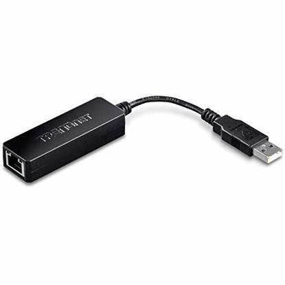 Picture of TRENDnet USB 2.0 to 10/100 Fast Ethernet LAN Wired Network Adapter for MacBook, TU2-ET100, ChromeBook, Windows 8.1 and Earlier, Linux, and Specific Android Tablets, ASIX AX88772A Chipset