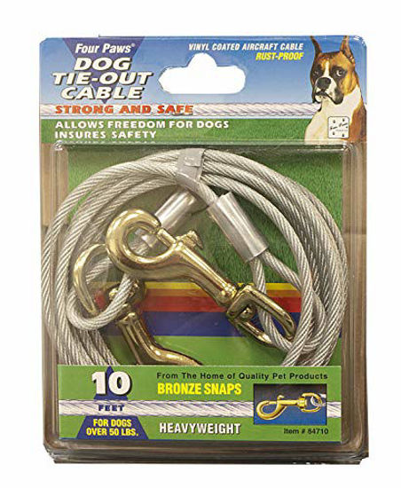 Picture of Four Paws Heavy Weight Tie Out Cable Silver 10 Feet