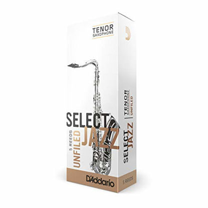 Picture of Rico Select Jazz Tenor Sax Reeds, Unfiled, Strength 2 Strength Hard, 5-pack