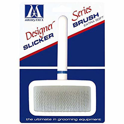 Picture of Millers Forge Stainless Steel Pins Designer Series Soft Slicker Pet Grooming Brush, Large