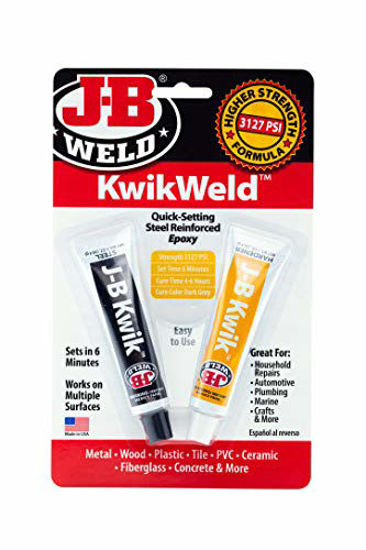 Picture of J-B Weld 8276 KwikWeld Quick Setting Steel Reinforced Epoxy - Dark Grey