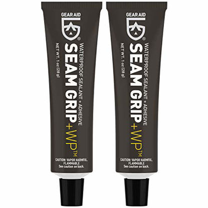 Picture of Gear Aid Seam Grip WP Waterproof Sealant and Adhesive for Tents and Outdoor Fabric, Clear, 1 oz (2 pack)