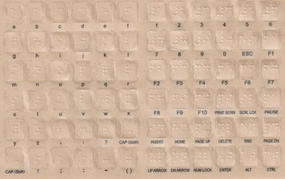 Picture of Braille Keyboard Stickers for the Blind and Visually Impaired