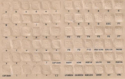 Picture of Braille Keyboard Stickers for the Blind and Visually Impaired