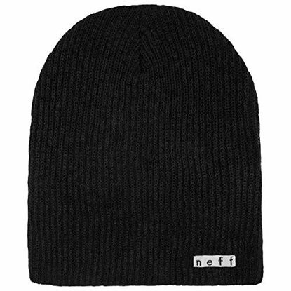Picture of NEFF mens Daily Beanie, Warm, Slouchy, Soft Headwear Beanie Hat, Black, One Size US