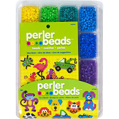 Picture of Perler Beads Assorted Fuse Beads Tray for Kids Crafts with Perler Bead Pattern Book, 4001 pcs