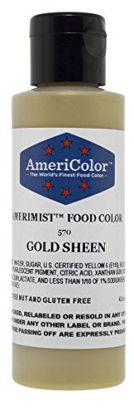 Picture of Americolor Amerimist Edible Paint and Airbrush Food Color, 4 1/2-Ounce, Gold Sheen