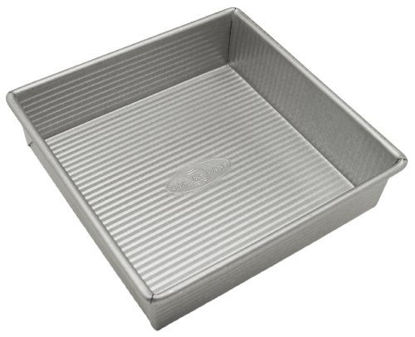 Picture of USA Pan Bakeware Square Cake Pan, 8 inch, Nonstick & Quick Release Coating, Made in the USA from Aluminized Steel