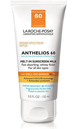 Picture of La Roche-Posay Anthelios Melt-In Sunscreen Milk Body & Face Sunscreen Lotion Broad Spectrum SPF 60, Oxybenzone Free, Oil-Free Sunscreen, Water Resistant