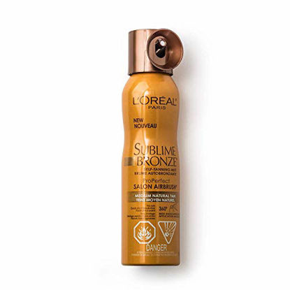 Picture of L'Oreal Paris Skincare Sublime Bronze Self Tanning Mist, Medium to Natural Spray tan, 4.6 oz.