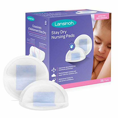 Picture of Lansinoh Stay Dry Disposable Nursing Pads for Breastfeeding, 36 count