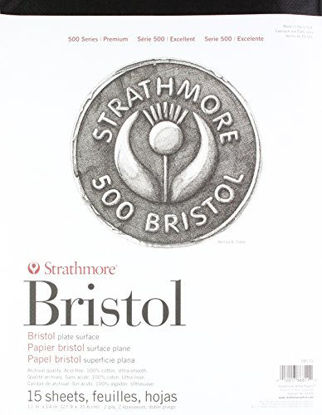 Picture of Strathmore (580-72 500 Series Bristol, 2-Ply Plate Surface, 11"x14", 15 Sheets