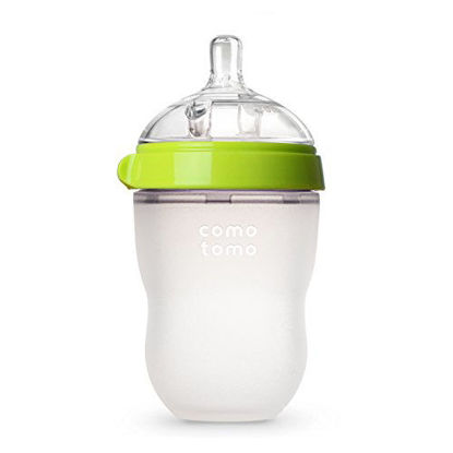 Picture of Comotomo Natural Feel Baby Bottle, Green, 8 Ounces