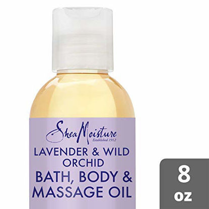 Picture of SheaMoisture Bath, Body & Massage Lotion & Oil Moisturizer for Sensitive Skin Lavender Wild Orchid Shea Butter 8 oz