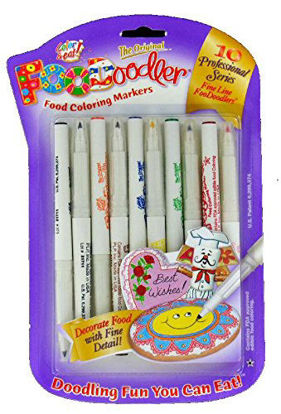 Picture of FooDoodler Food Coloring Markers - 10 Colors - Kosher (1, A) by Private Label