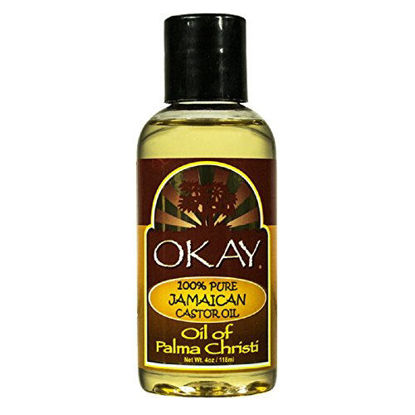 Picture of OKAY | Jamaican Castor Oil | For All Hair & Skin Types | Soothe Scalp & Skin | Grow Strong Healthy Hair | 100% Pure | 4 oz