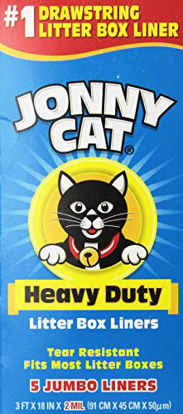 Picture of JONNY CAT Heavy Duty Litter Box Liners, Jumbo, 5 Liners-Box