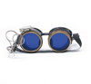 Picture of Enjoy Your Steampunk Victorian Style Goggles with Compass Design, Azure Blue Lenses & Ocular Loupe