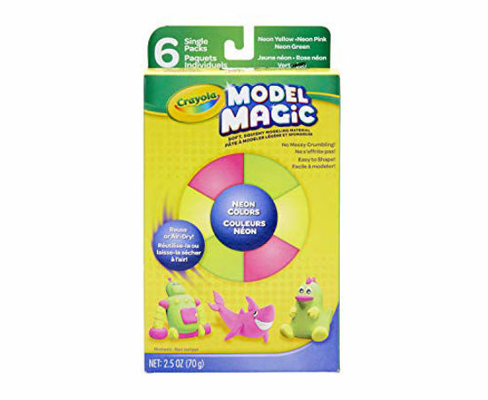 Picture of Crayola Model Magic, Neon Colors, Clay Alternative, 6 Single Pack, Model Magic Neon Colors