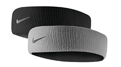 Picture of Nike Dri-Fit Home & Away Headband (One Size Fits Most, Black/Base Grey)