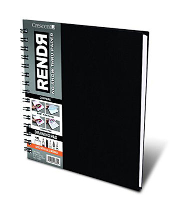 Picture of Crescent Creative Products 8-inch RENDR Wire-Bound Sketchbook, 8" x 8", Black