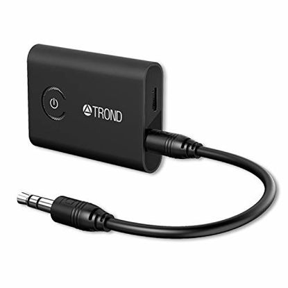 Picture of TROND Bluetooth V5.0 Transmitter Receiver for TV PC iPod, 2-in-1 Wireless 3.5mm Adapter (AptX Low Latency, Pair with 2 Bluetooth Headphones Simultaneously)