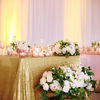 Picture of ShinyBeauty 60inx102in Sequin Tablecloth for Wedding/Party- Gold (Gold #70)
