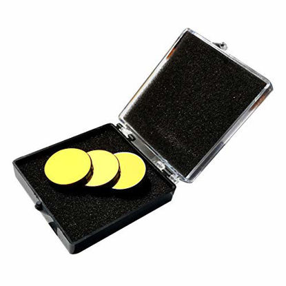 Picture of CNCOLETECH 3PCS Si Mirror Coated Gold Dia:25mm for CO2 Laser Engraving Cutting 40W-150W