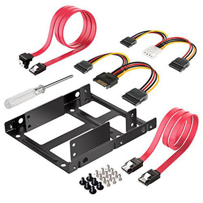 Picture of Inateck SSD Mounting Bracket 2.5 to 3.5 with SATA Cable and Power Splitter Cable, ST1002S