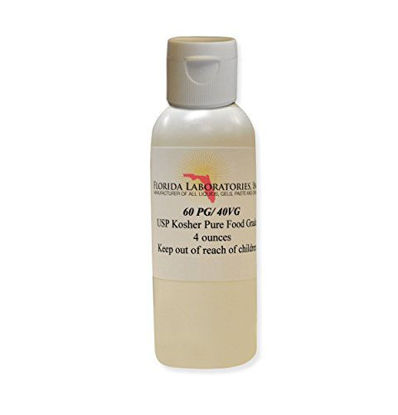 Picture of 1- Bottle 4 oz 60/40 PG-VG Propylene Glycol & Vegetable Glycerine Kosher 99.9% Pure Food Grade