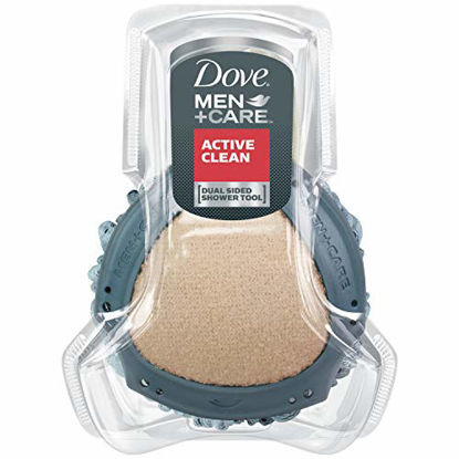 Picture of Dove Men+Care Dual Sided Shower Tool, Active Clean 1 Count