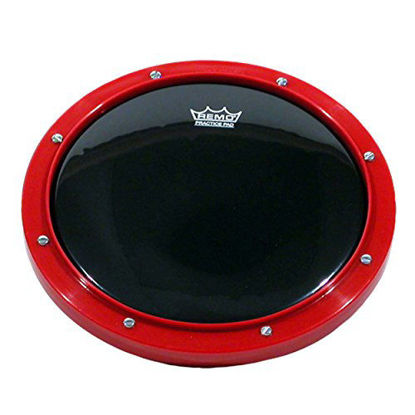 Picture of Remo RT-0010-58 10" Red Tunable Practice Pad with Ambassador Ebony Drumhead
