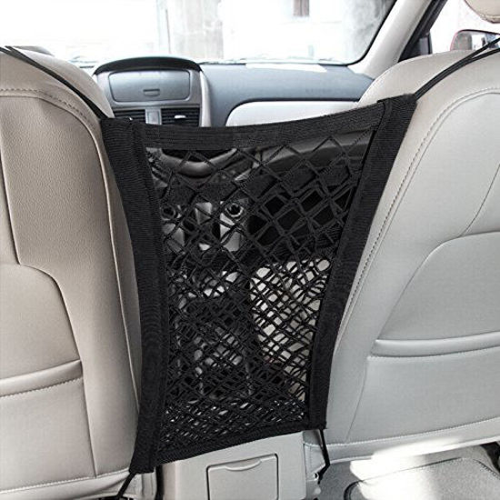 Bling Car Mesh Organizer Seat Back Net Bag Barrier of Backseat Pet