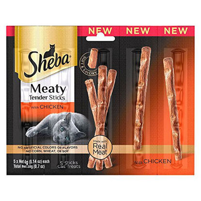 Picture of Sheba Meaty Tender Sticks Chicken Flavor - 5 Breakable Sticks (Pack of 3)