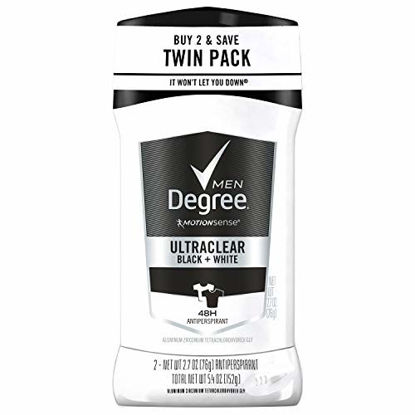Picture of Degree Men UltraClear Antiperspirant Protects from Deodorant Stains Black + White Mens Deodorant 2.7 oz, 2 Count