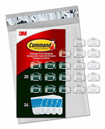 Picture of Command Outdoor Light Clips, Clear, 20 Clips, 24 Strips (AW017-20NA)