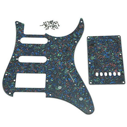 Picture of KAISH Guitar HSS Pickguard and Tremolo Cover fits Yamaha PACIFICA Guitar Abalone Pearl