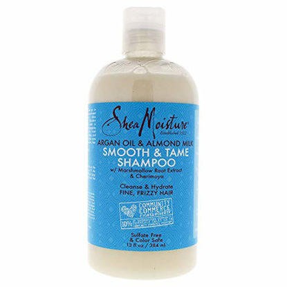 Picture of Shea Moisture Argan Oil & Almond Milk Smooth & Tame Shampoo for Unisex, 13 Ounce