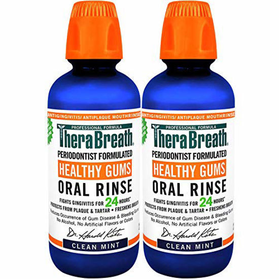 Picture of TheraBreath 24 Hour Periodontist Formulated CPC Oral Rinse, Healthy Gums, 16 Fl Oz (Pack of 2)
