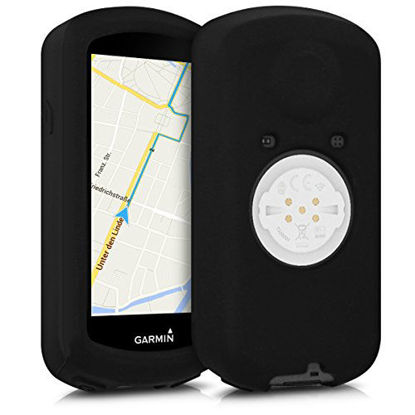Picture of kwmobile Case Compatible with Garmin Edge 1030/1030 Plus - Soft Silicone Bike GPS Navigation System Protective Cover - Black