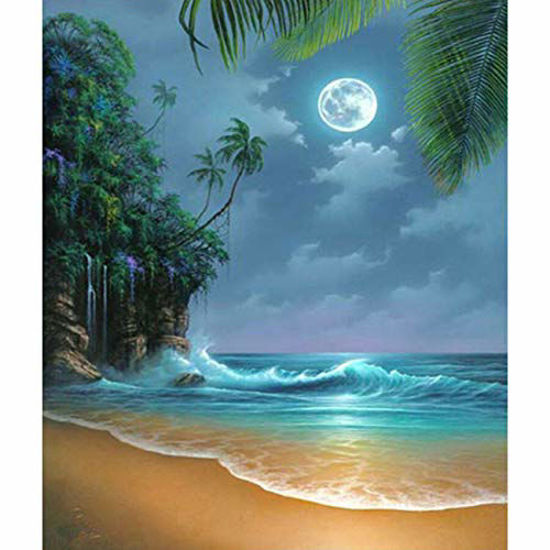 Father By Seaside Diamond Painting Kits For Adults Kids, 5d Diy