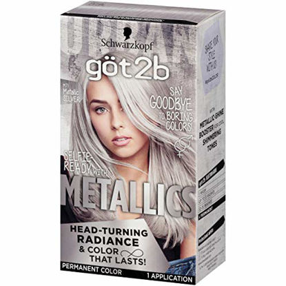 Picture of Got2b Metallic Permanent Hair Color, M71 Metallic Silver