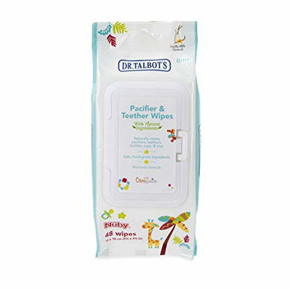 Picture of Dr. Talbot's Pacifier and Teether Wipes with Natural Ingredients and Citroganix, Vanilla Milk, 48 Count