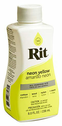 Picture of Rit All-Purpose Liquid Dye, 8 oz, Neon Yellow, 8 Fl oz