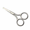 Picture of 4 Inch Professional Stainless Steel Rounded Tip Nose Eyebrow Ear Dog Pet Hair Trimming Safety Scissor Shears - Grooming Cutting Scissors for Men & Women Hair