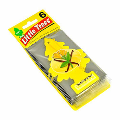 Picture of LITTLE TREES Car Air Freshener | Hanging Paper Tree for Home or Car | Vanillaroma | 6 Pack