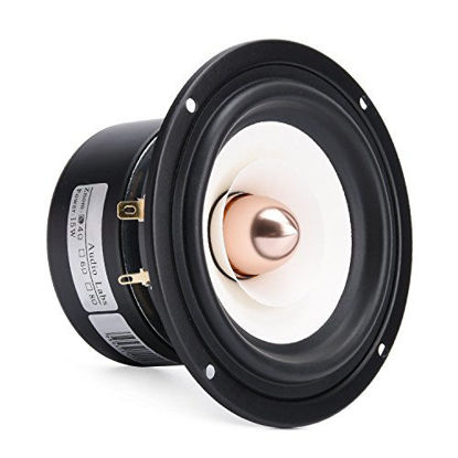 Picture of 4 Inch Bullet Tweeter Full Range Speaker 4 Ohm, 5~15 Watt HiFi Tweeter Midrange Bass Integrated for Vocals Home Stereo Surround Sound Theater, 61Hz-18.5KHz Frequency Response 88dB